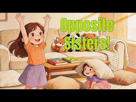 The Opposite Game! | A Super Silly Sister Story | Storybook Sisters