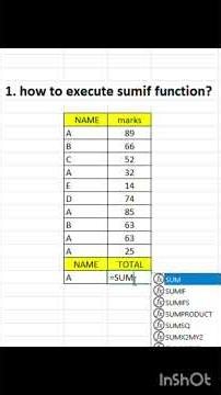 how to execute sumif function in ms excel #shorts #viral #trending #youtubeshorts #ytshorts #tally