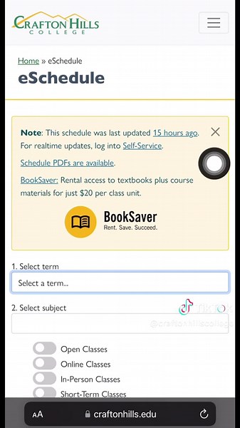 Evening In-Person Classes are open Enroll today
