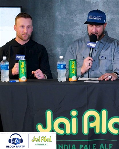 The Captain surprised our crew at Block Party Live presented by Jai Alai IPA in our Cigar City Brewing Taproom Downtown last night! 🤩 Stammer brought a few stories with him 👉 tbl.co/bpstamkos | Tampa Bay Lightning