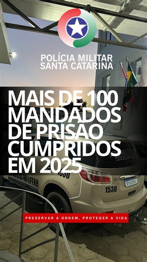 PMSC - 35BPM - Braço do Norte | 35º BATALHÃO CUMPRE MAIS DE 100 MANDADOS DE PRISÃO EM 2025 O 35º Batalhão de Polícia Militar alcançou uma importante marca neste ano: mais... | Instagram