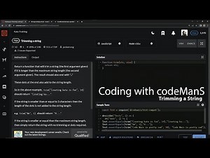 Codewars 7 kyu Trimming a String Javascript