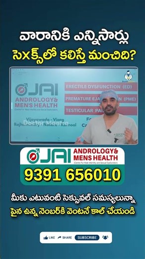 How Many Times a Week is Healthy for Intercourse? : #shorts #jaiandrology #doctormantra