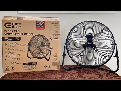 Commercial Electric 20” High Velocity Fan | Unboxing & Test