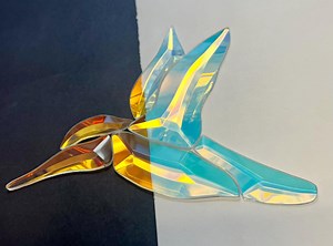 Dichroic Hummingbirds Bevel Stained Glass Kit - Etsy UK