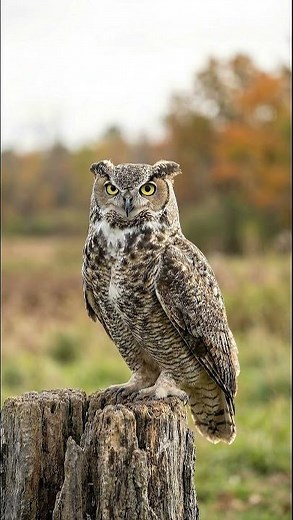 Face to Face With a Great Horned Owl Short Wildlife Moment | #Shorts #GreatHornedOwl