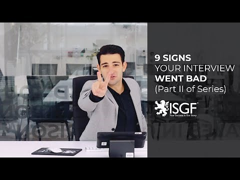 9 Signs That Your Interview Went Bad