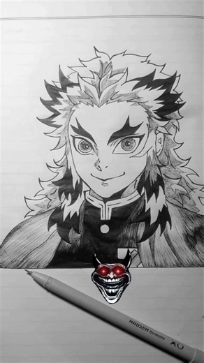 Kyojuro Rengoku drawing 🎨#shorts # viralshorts