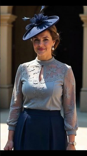 "Grace & Elegance: Modest Christian Dresses in White, Navy & Gray for Mature Women"