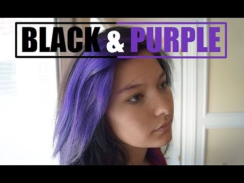 How to Dye Your Hair Black and Purple!!!
