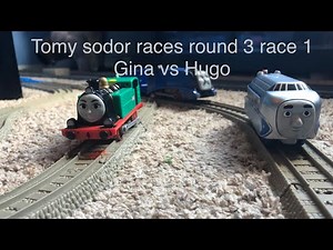 Tomy sodor races round 3 race 1 Gina vs Hugo