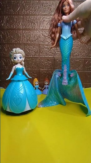 CUTE TRANSFORMING PRINCESS ELSA AND TRANSFORMING ARIEL #disneyprincess #ariel #elsa