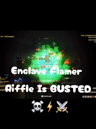 EN06 Guardian didn’t stand a chance 😈🔥 Enclave Flamer build MELTS raid bosses in seconds. This is Fallout 76 on easy mode. #Fallout76 #FO76 #FalloutBuild #GamingTikTok #FYF