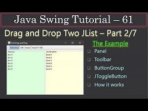 Drag & Drop of JLists | Part 2 of 8 The Example | Swing Tutorial #61
