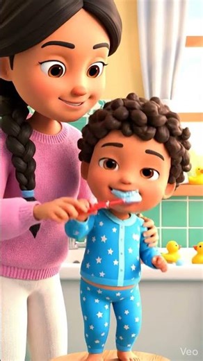Baby Learns Brushing 🪥😍 #shorts