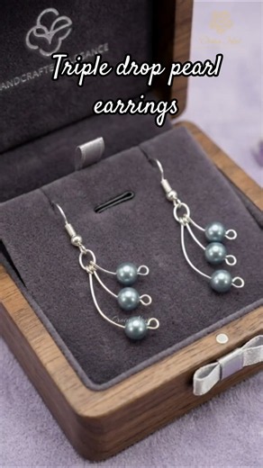 Elegant DIY Triple Drop Pearl Earrings