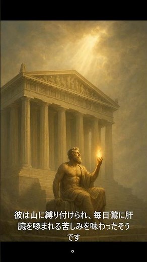 プロメテウスの神話：火を盗んだ男の運命 #Shorts