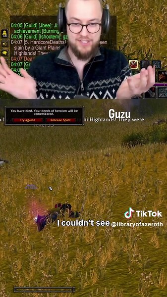 Guzu dies in Ultra HC wow classic at level 33 credit @Guzutv