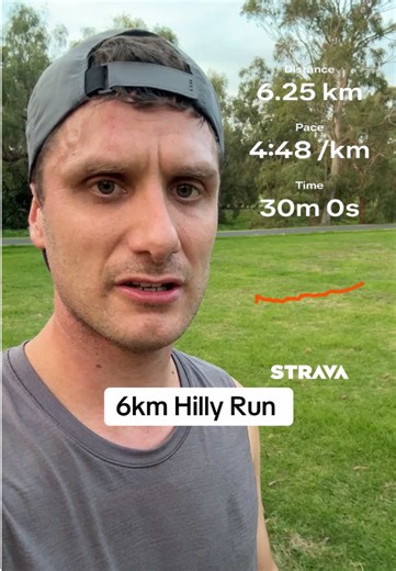 Decided after not being able to get my Interval run completed yesterday that I would get a tempo 6km hilly run completed today. The course comprised of a lot of small up and down hills. Really good hill sprint training. #running #runner #hillsprints #strava #marathontraining