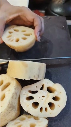 SATISFYING LOTUS Root.... vegetable Slicing #asmr #food #fruitrees #asmrfruit #fruitasmr