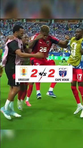 Cape Verde Stops Uruguay 🎯🥶 #football
