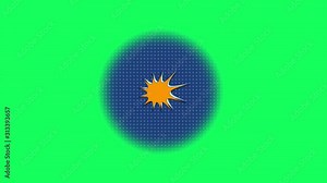 Word yes In Comics Style. Animation with chroma key version included