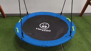 HeyZoo 48 inch Tree Swing, Larger Saucer Flying Swing for Whole Family, 900lbs Weight Capacity, with Adjustable Hanging Straps, for Outdoor Playground, Gifts for Kids, Blue