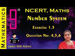 class 9 chapter 1 Number system | Exercise 1.3 question 4,5,6 | New syllabus