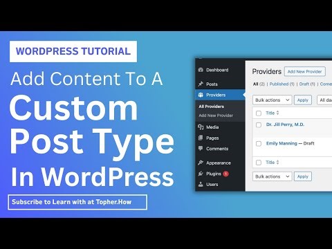 Add Content To A Custom Post Type In WordPress