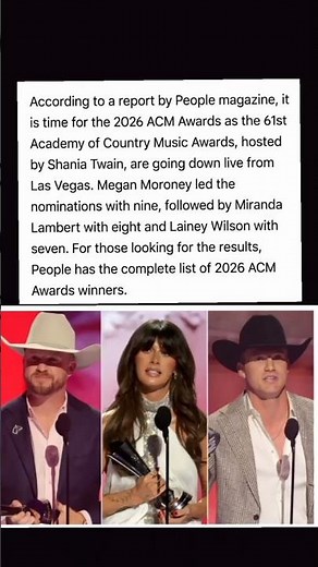 2026 ACM Awards: Shania Twain Hosts Country Music’s Biggest Night in Las Vegas