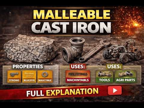 Malleable Cast Iron Explained | Properties, Manufacturing & Uses // Diploma & Polytechnic