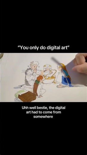 lol I couldn’t even afford a drawing tablet back then 😭 #animeart #traditionalart #digitalart
