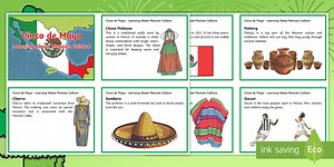 Cinco de Mayo Learning About Mexican Culture Fact Cards for 3rd-5th Grade