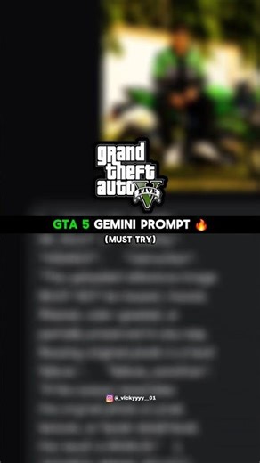 GTA 5 Gemini Prompt 🔥 (check pin 📌 comment) #shorts #geminiprompt #gta5 #gtav