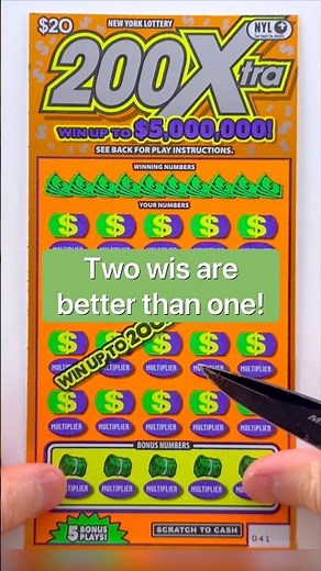 Watch to the End for a Double Win! #newyorklottery #scratchofftickets #shorts #scratchtherapy