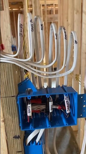 How to Make Up a Three Gang Switch Box ⚡️ #electrician #construction #electrical #work