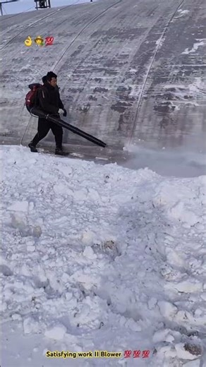 Clearing snow effectively 💫… Snow blower machine is useful