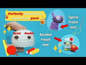 How to make perfect eyes with yarn! #yarnhacks