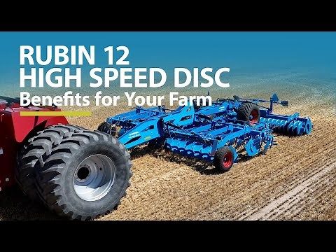 How the Rubin 12 High Speed disc buries crop residue 8 inches deep in a single pass at 8 - 10 mph.
