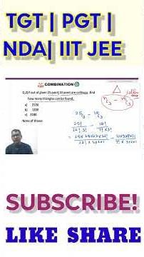 02 combination problem |if out of 25 points 10 points are collinear. how many triangles can be found