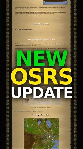 New OSRS Update 🔁 1st April 2026