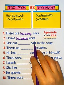 Inglés: Usos de Too much y Too many | Aprende con Yes