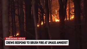 Crews battle brush fire near UMass Amherst dorms