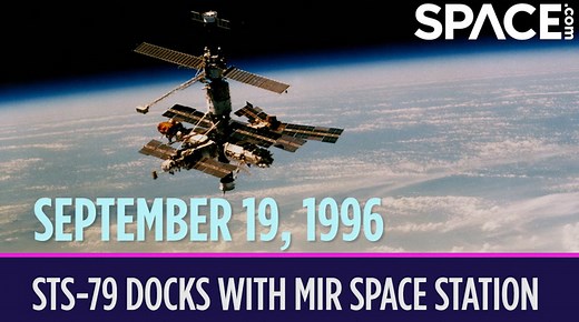 On Sept. 19, 1996, the Space Shuttle Atlantis rendezvoused with Russia's Mir space station to deliver supplies and equipment. Space History Archives👉 https://space-com.visitlink.me/LEtBsJ The mission also picked up NASA astronaut Shannon Lucid, who had spent a record-breaking 188 days aboard the orbiting laboratory. In exchange, they dropped off another NASA astronaut, John Blaha, who would spend the next four months aboard the space station. STS-79 was the first shuttle mission to visit the Mi