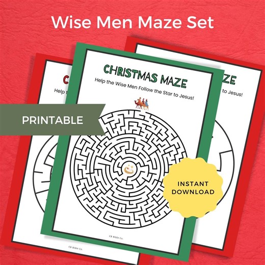 Wise Men Christmas Maze | Printable Mazes for Kids | Church Worksheets | Advent Bible Activity - Etsy Canada