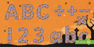 Funky Halloween Pumpkin Display Lettering Pack
