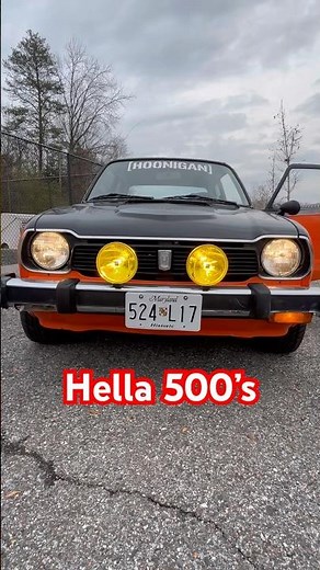 Hella 500 light install on the 1978 Honda Civic! #HondaLife