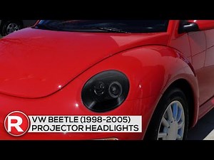 VW Beetle Projector Headlights - Spec-D w/ Halo LED (98-05) Black/Tinted/Chrome - DIY Install How To