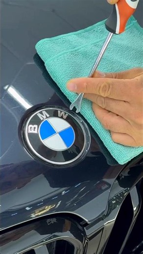 Why Removing a BMW Emblem is NOT as Easy as It Looks! 🛠️🚘#fact