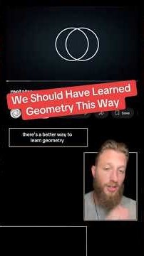 We Should Have Learned Geometry This Way